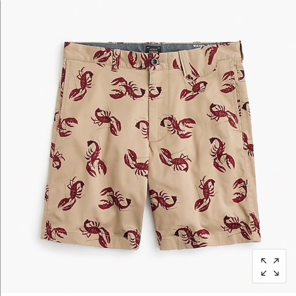 9” Stretch Short in Lobster Print - Picture 2 of 6